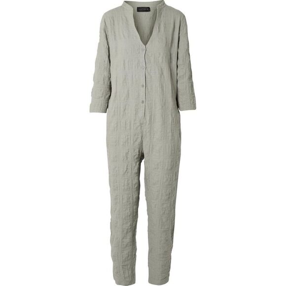 Hatch The Taylor Crinkled Cotton-Blend Maternity Jumpsuit One Piece Cream XS - Picture 1 of 12